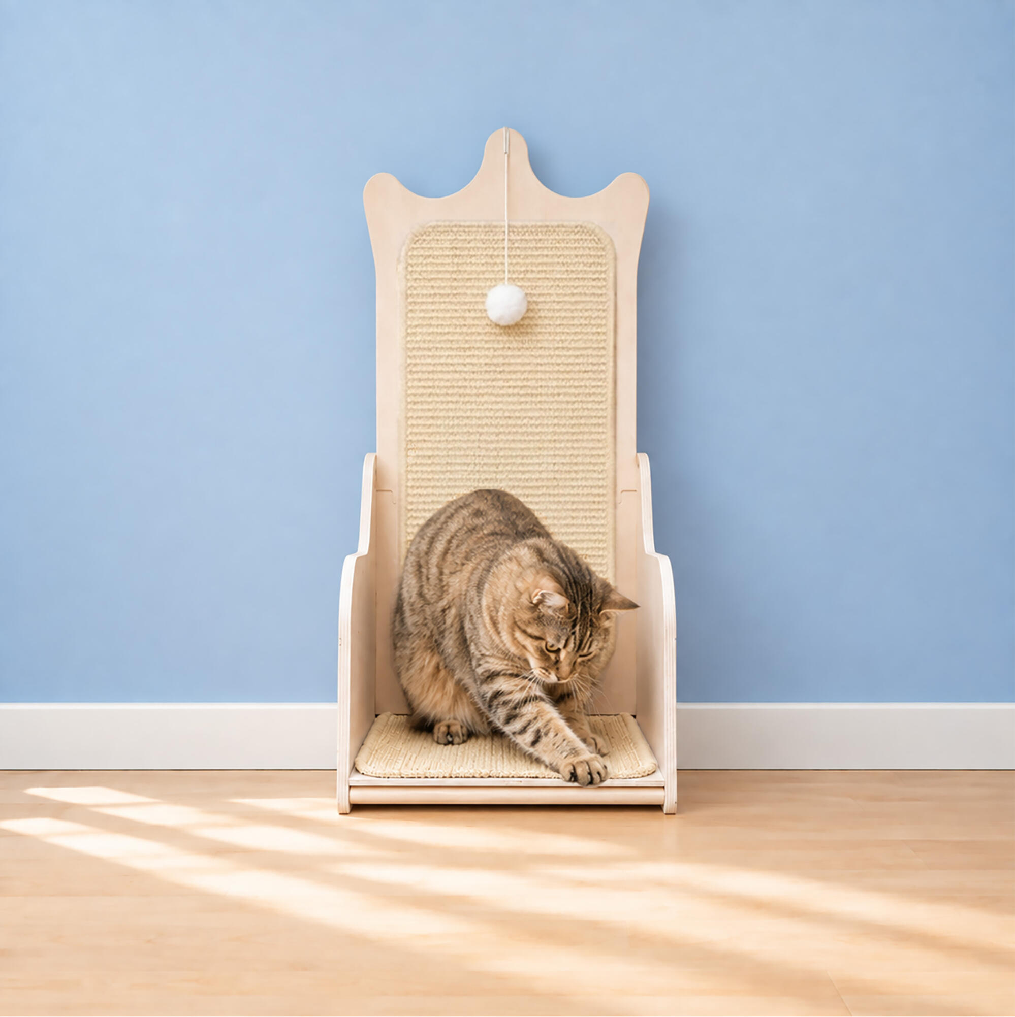 Nariyori throne-inspired sisal cat scratcher
